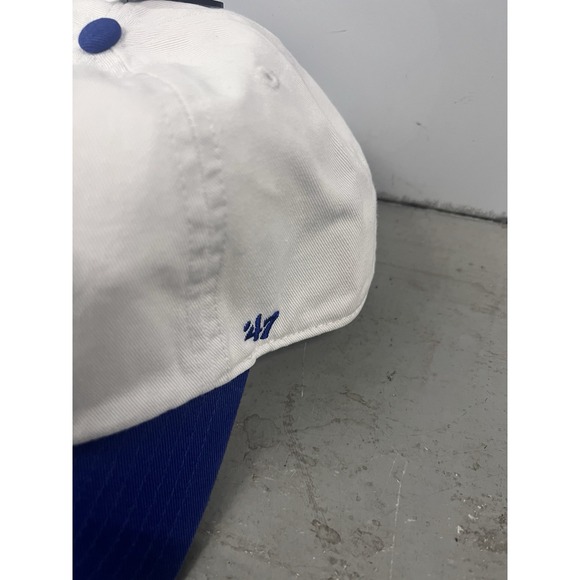 Texas Rangers '47 Brand Clean Up Adjustable Hat White Blue MLB Dad Cap - Picture 4 of 8